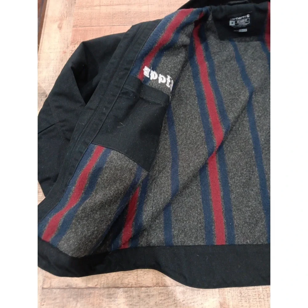 Carhartt Barn Jacket Men Black Relaxed Fit Blanket Lined OJ3828-M Rare‎ Limited